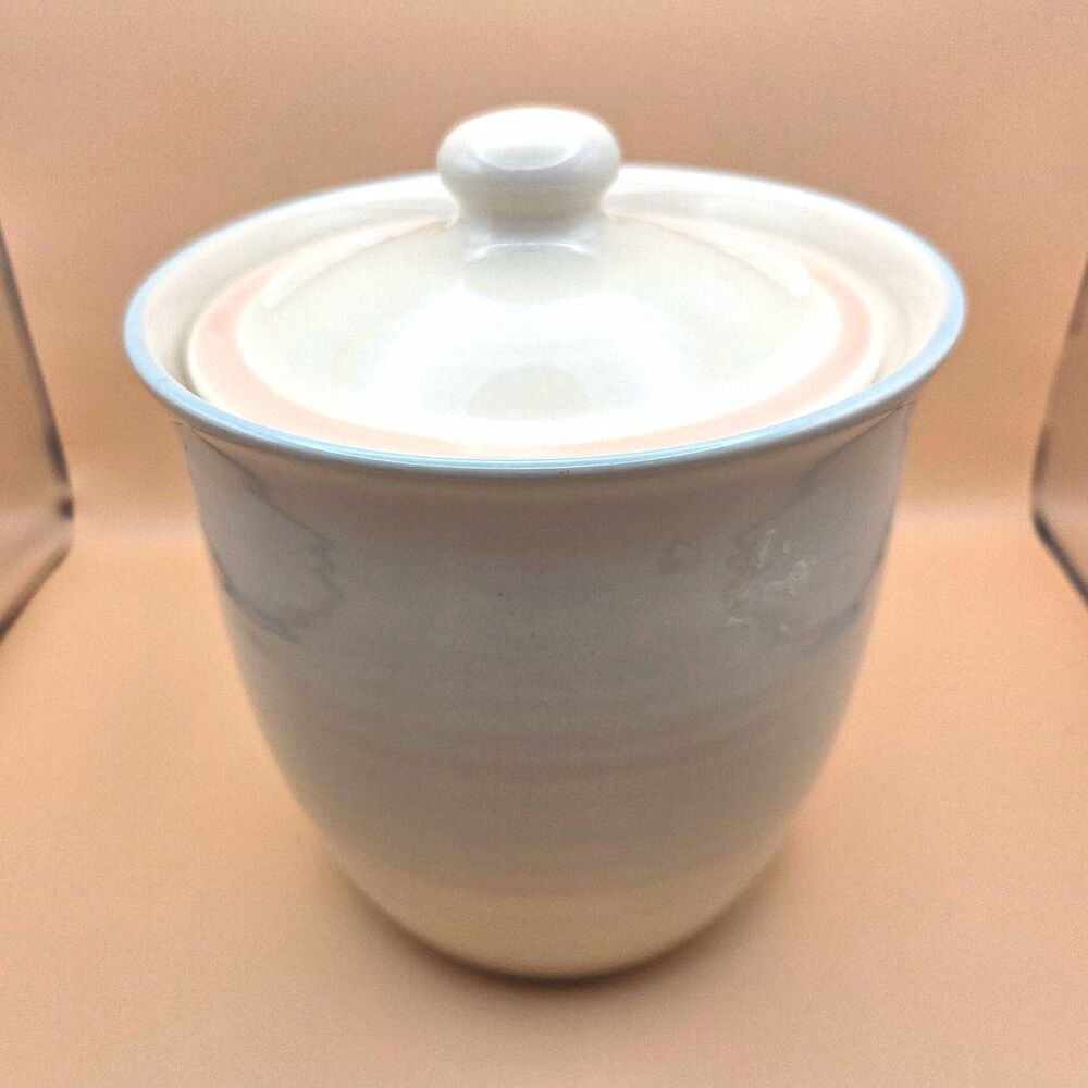 Pfaltzgraff Stoneware Cookie Jar Storage Canister Stripe USA 508